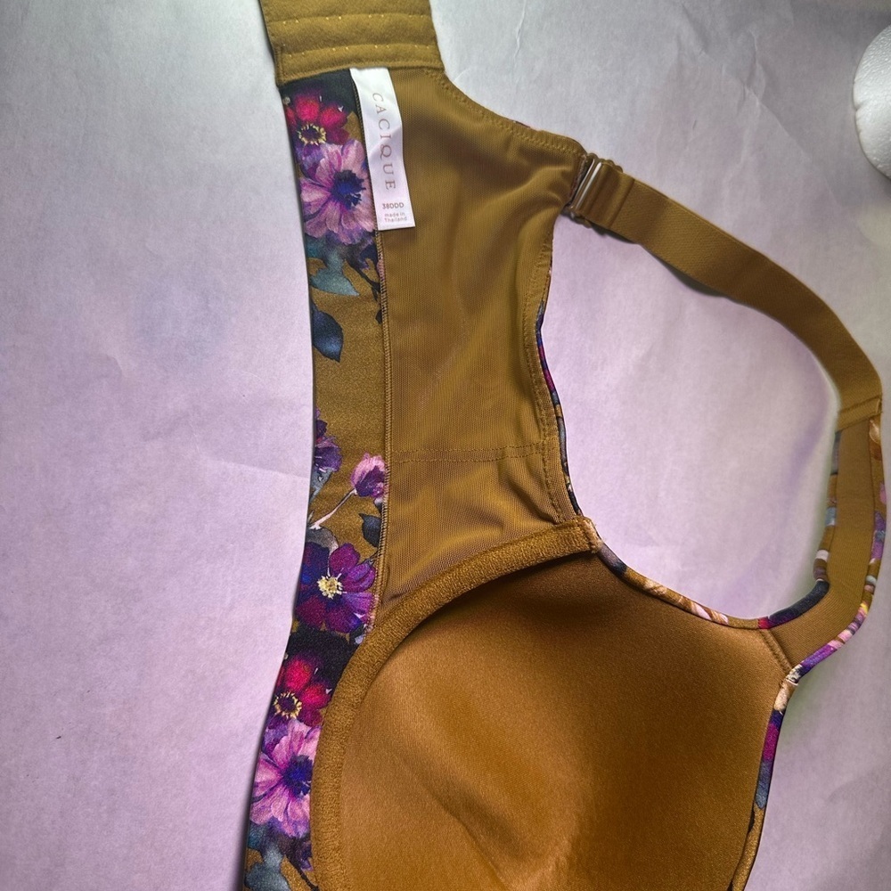 Floral Print Women's Bra - Picture 9 of 12
